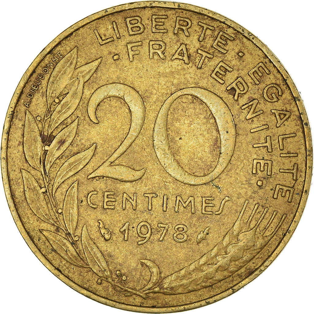 Coin, France, 20 Centimes, 1978
