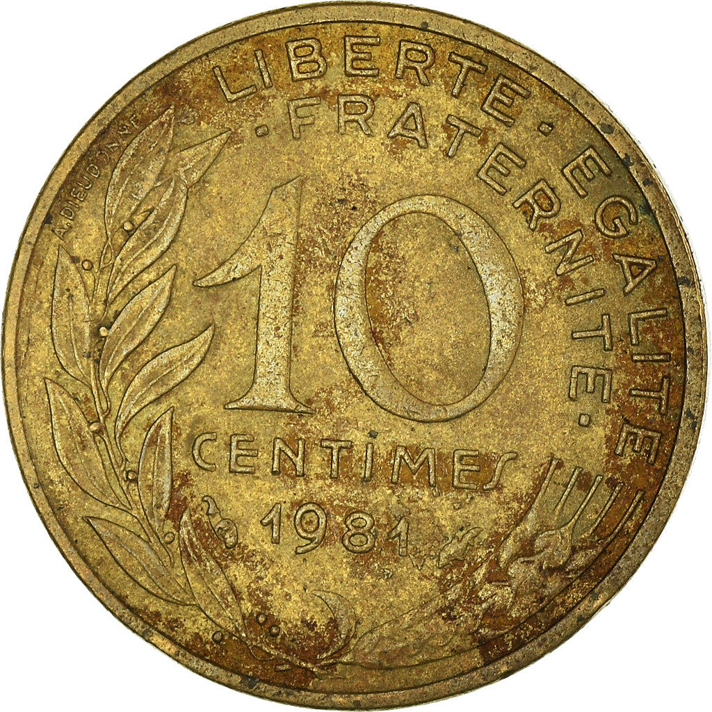 Münze, Frankreich, 10 Centimes, 1981
