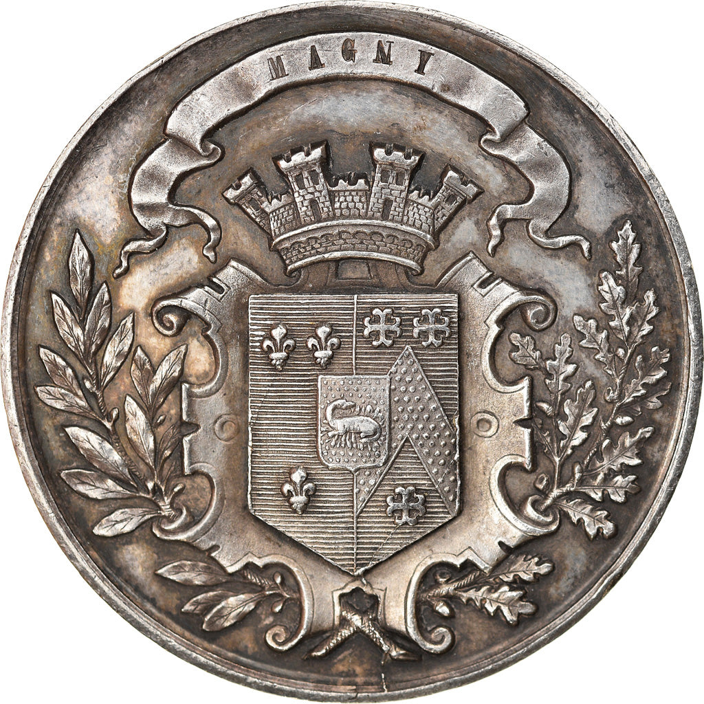 France, Médaille, Société d'Agriculture de Magny-en-Vexin, 1874, SUP, Argent