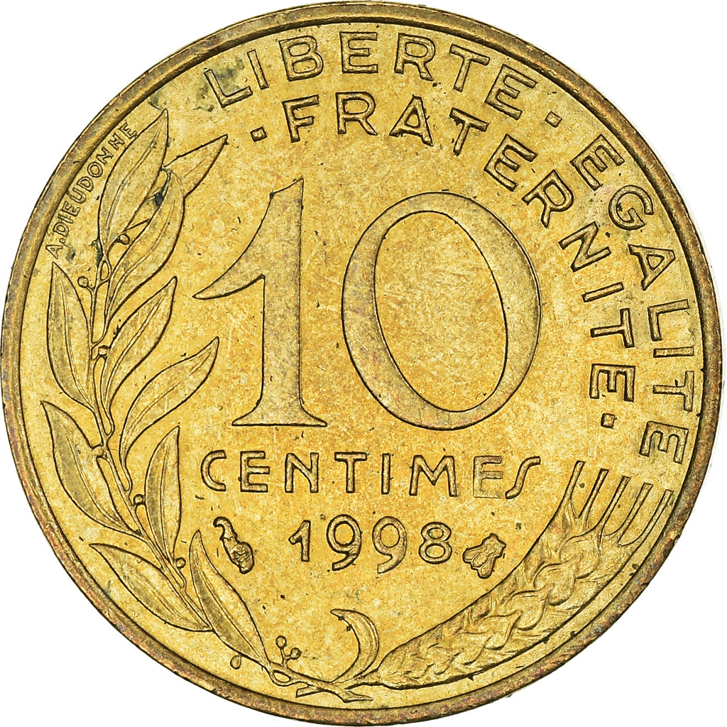 Moneta, Francia, 10 Centimes, 1998