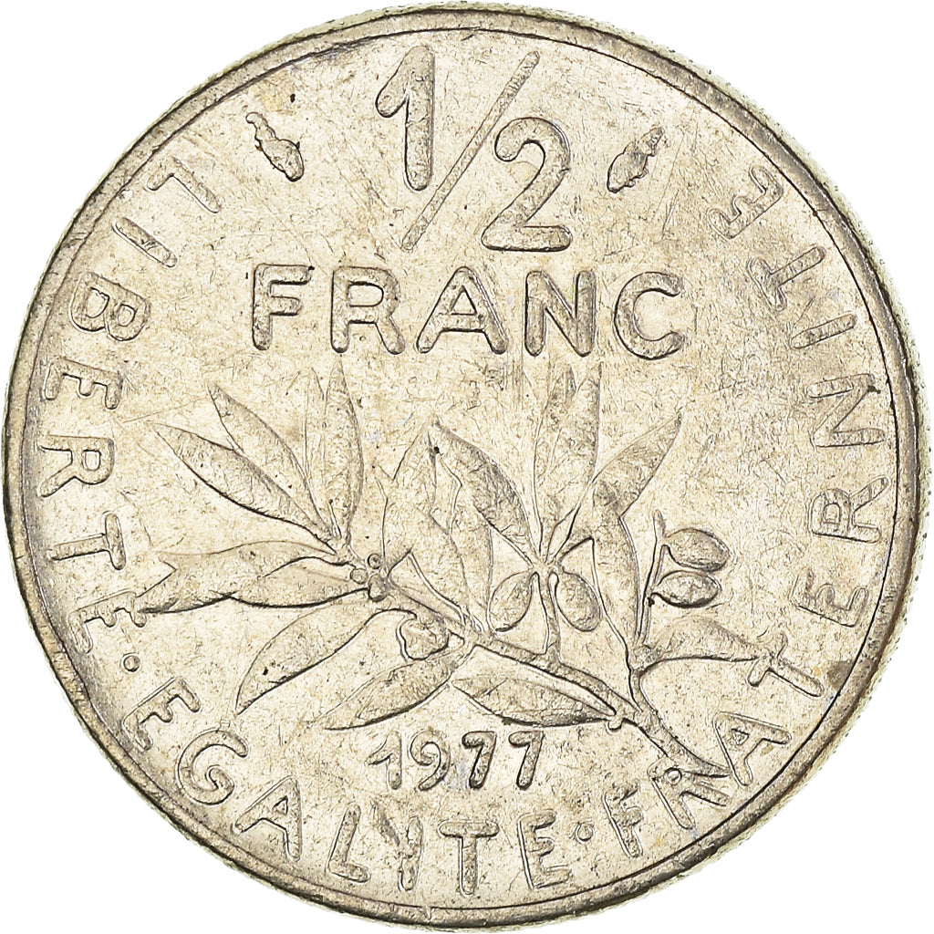Münze, Frankreich, 1/2 Franc, 1977