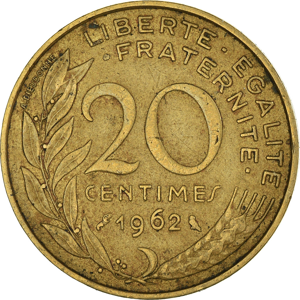 Munten, Frankrijk, 20 Centimes, 1962