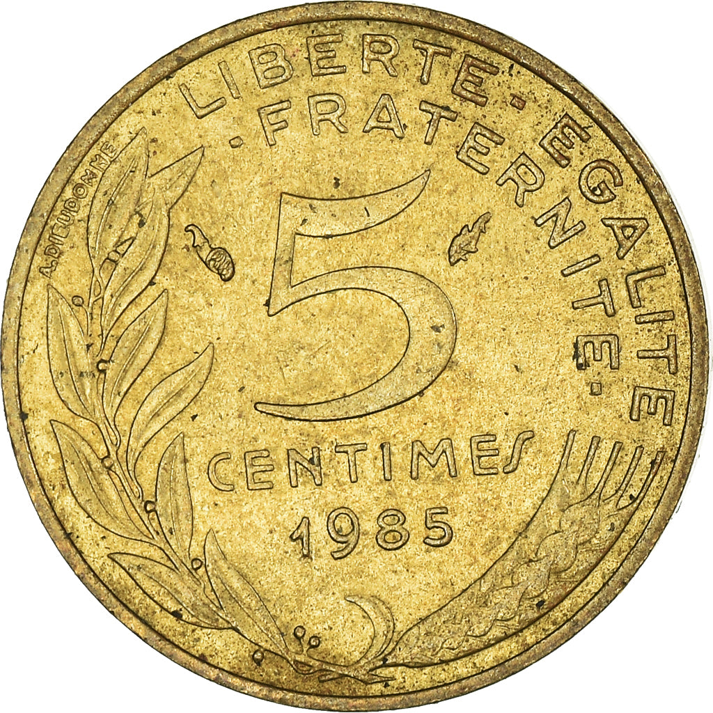 Coin, France, 5 Centimes, 1985