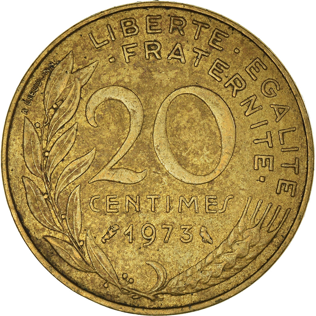 Moneta, Francia, 20 Centimes, 1973