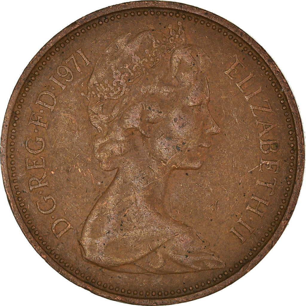 Moneda, Gran Bretaña, 2 New Pence, 1971