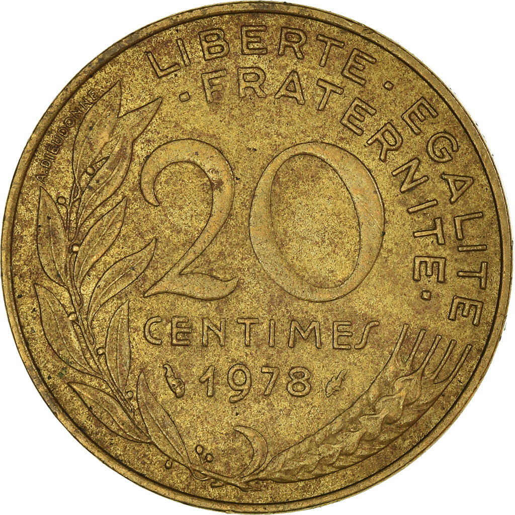 Münze, Frankreich, 20 Centimes, 1978