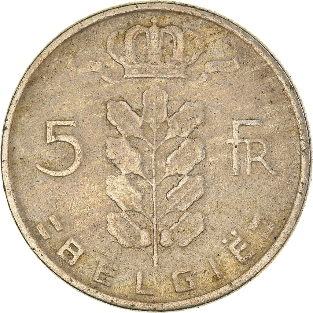 Coin, Belgium, 5 Francs, 5 Frank, 1966