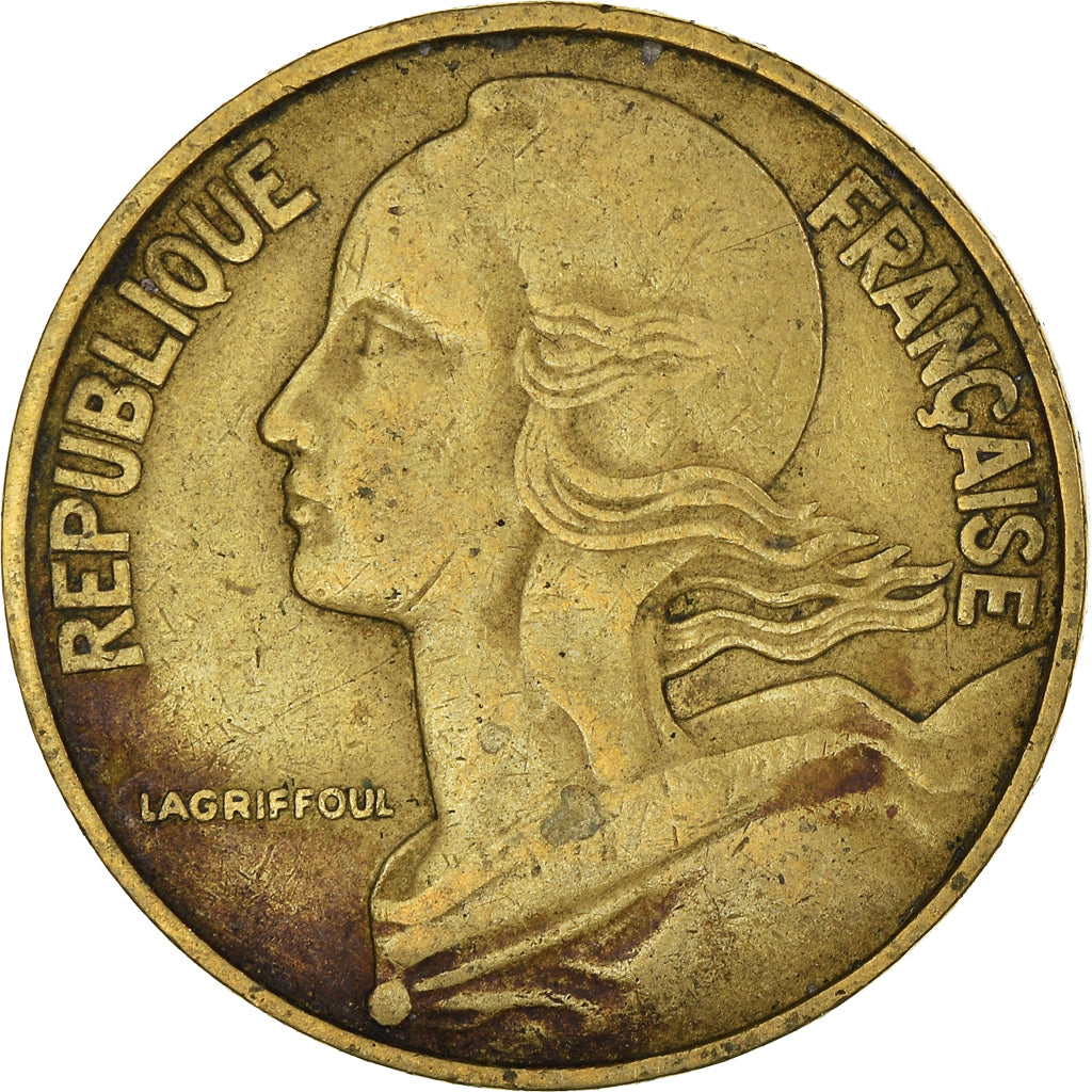Moeda, França, 20 Centimes, 1963