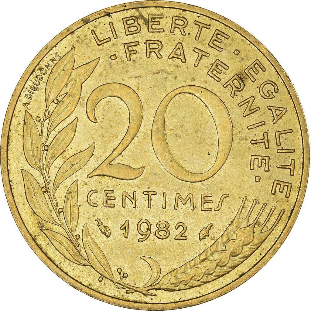 Monnaie, France, 20 Centimes, 1982