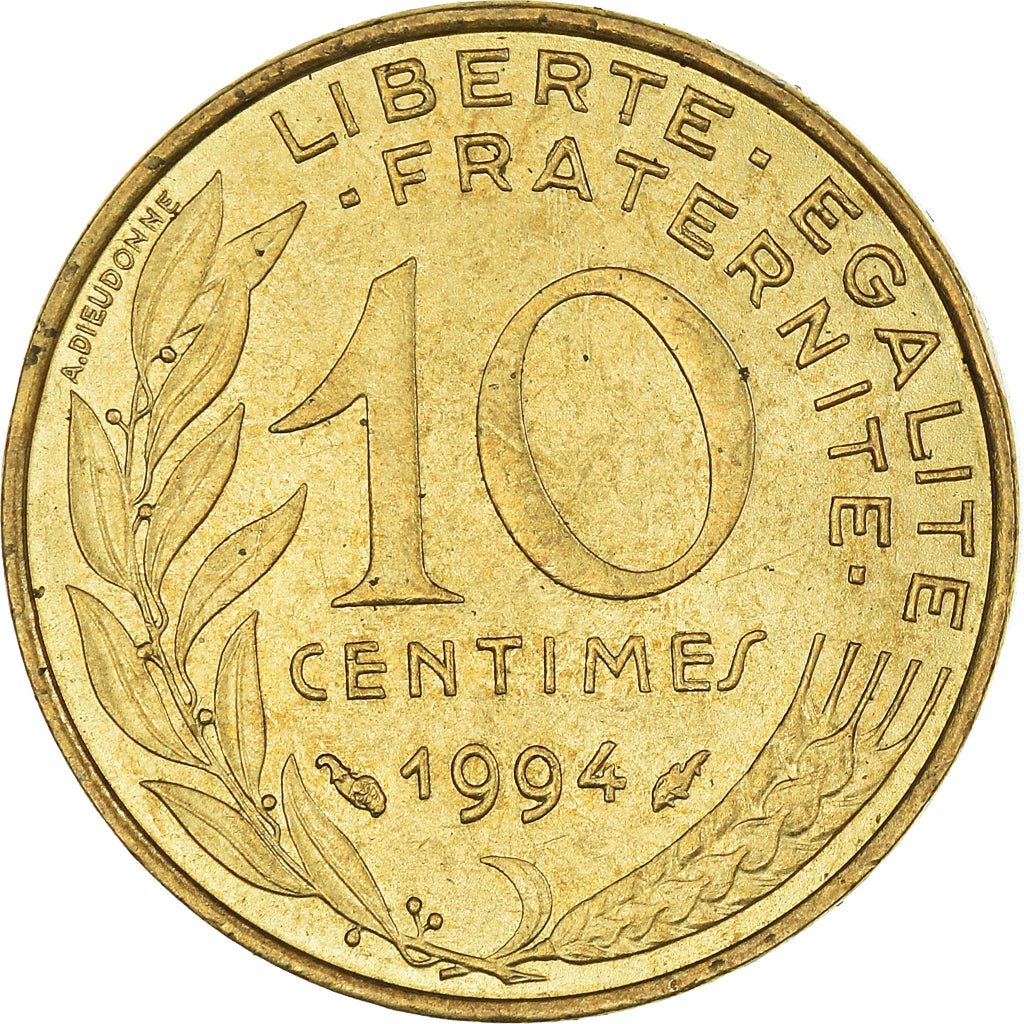 Coin, France, 10 Centimes, 1994