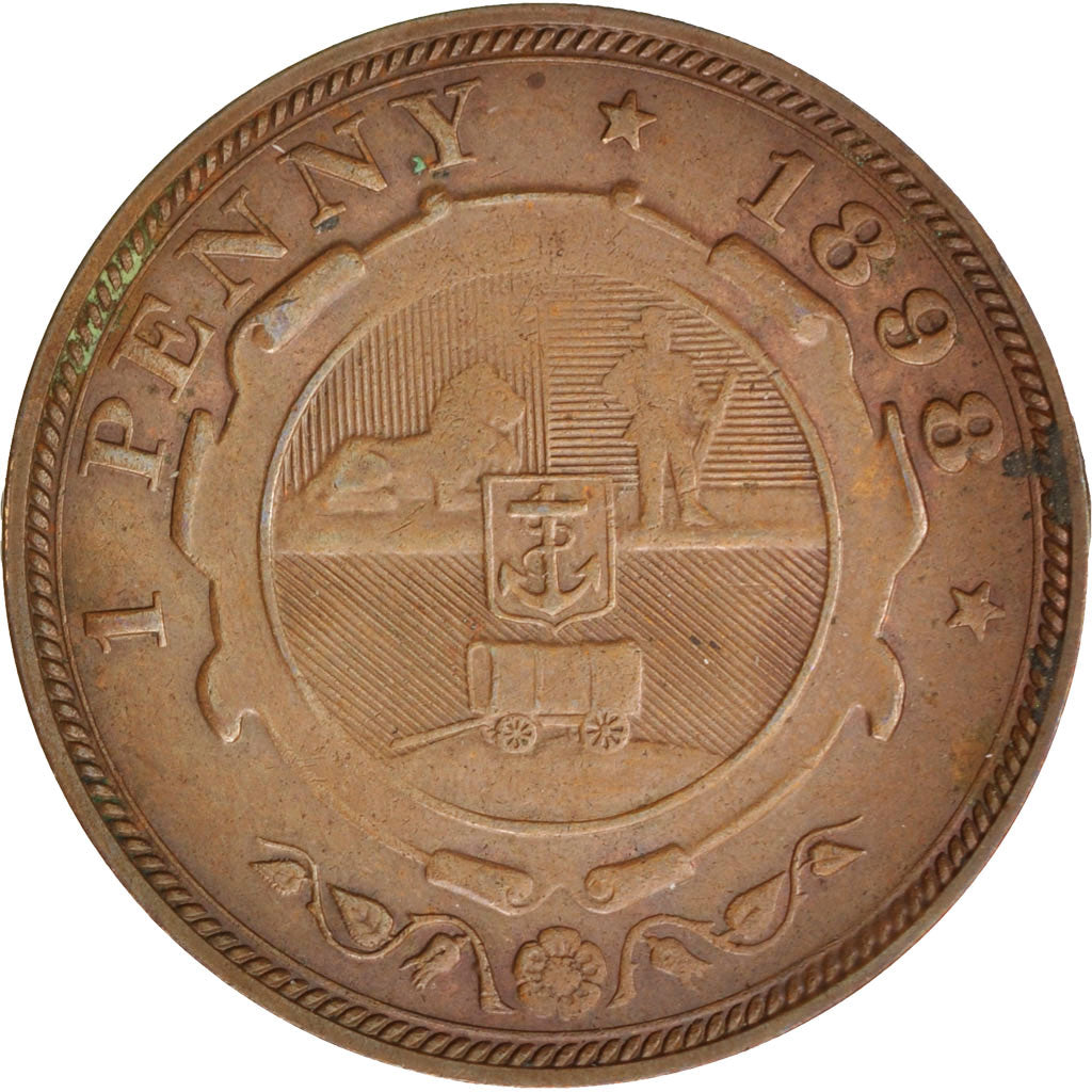 South Africa, Penny, 1898, EF(40-45), Bronze, KM:2