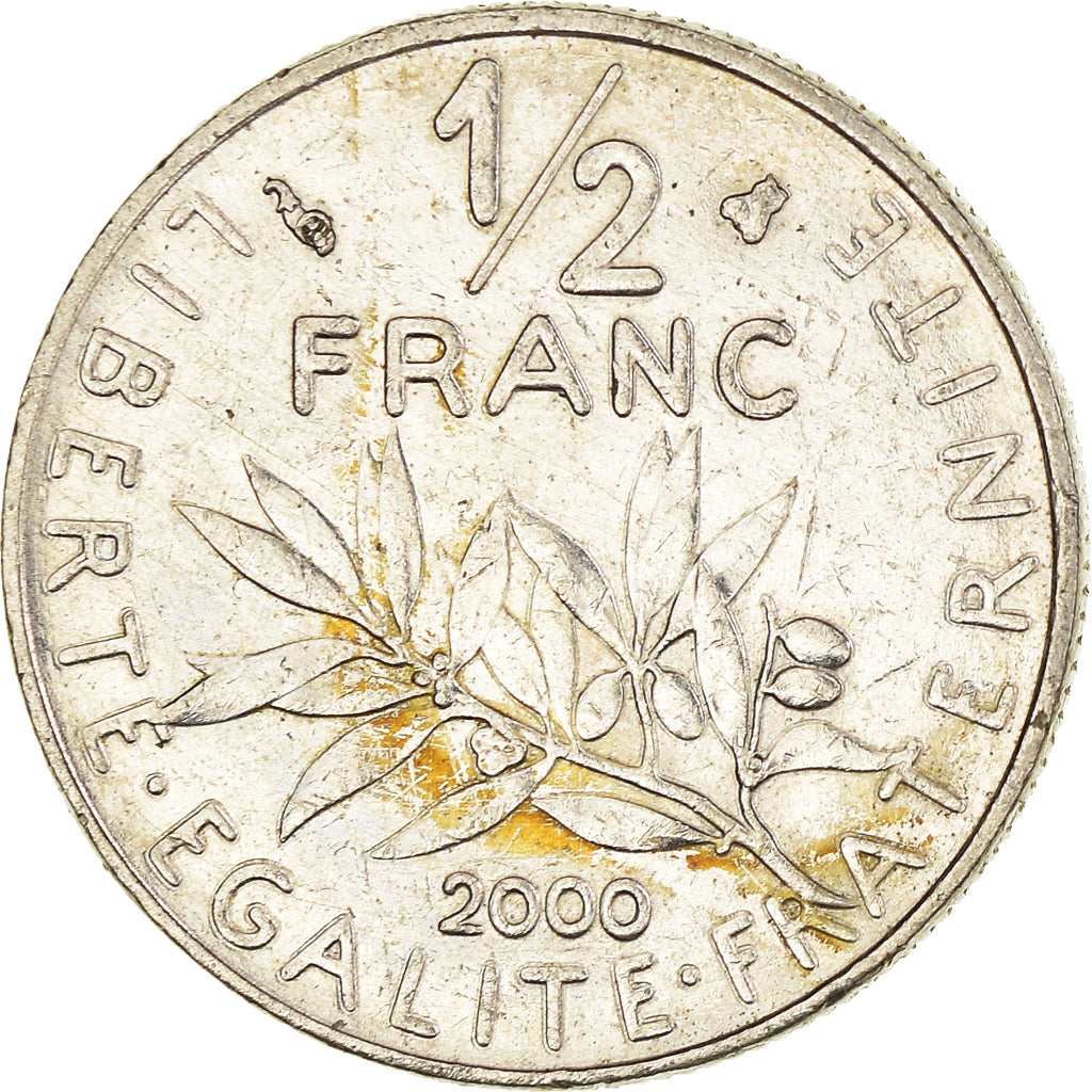 Münze, Frankreich, 1/2 Franc, 2000