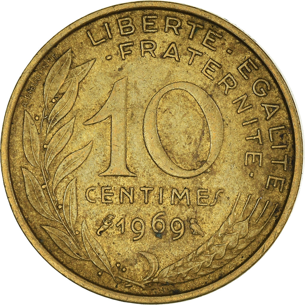 Coin, France, 10 Centimes, 1969