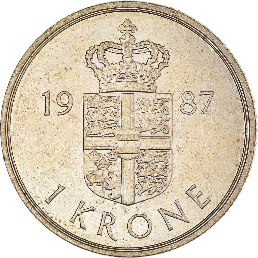 Coin, Denmark, Krone, 1987