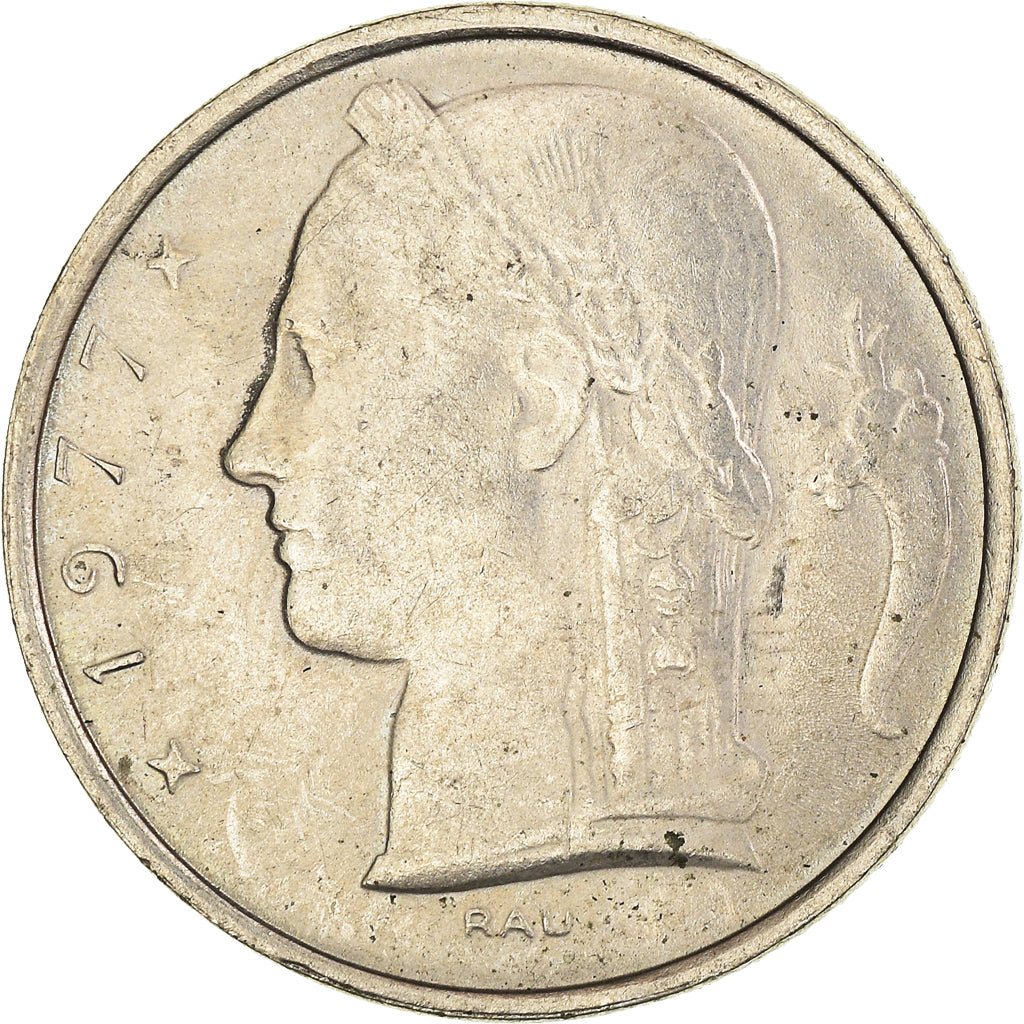 Münze, Belgien, 5 Francs, 5 Frank, 1977
