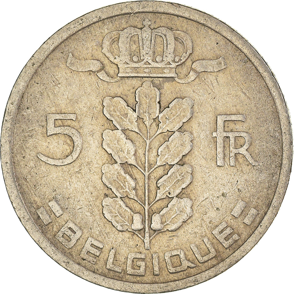 Münze, Belgien, 5 Francs, 5 Frank, 1950