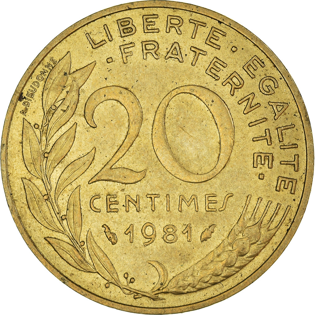 Münze, Frankreich, 20 Centimes, 1981