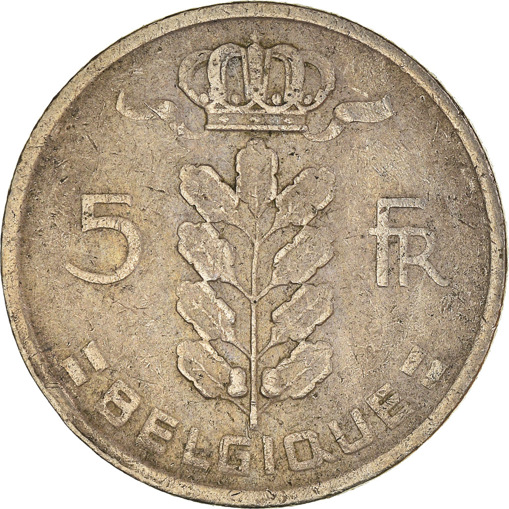 Coin, Belgium, 5 Francs, 5 Frank, 1971