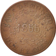 Argentina, BUENOS AIRES, 2 Réales, 1855, EF(40-45), Copper, KM:9