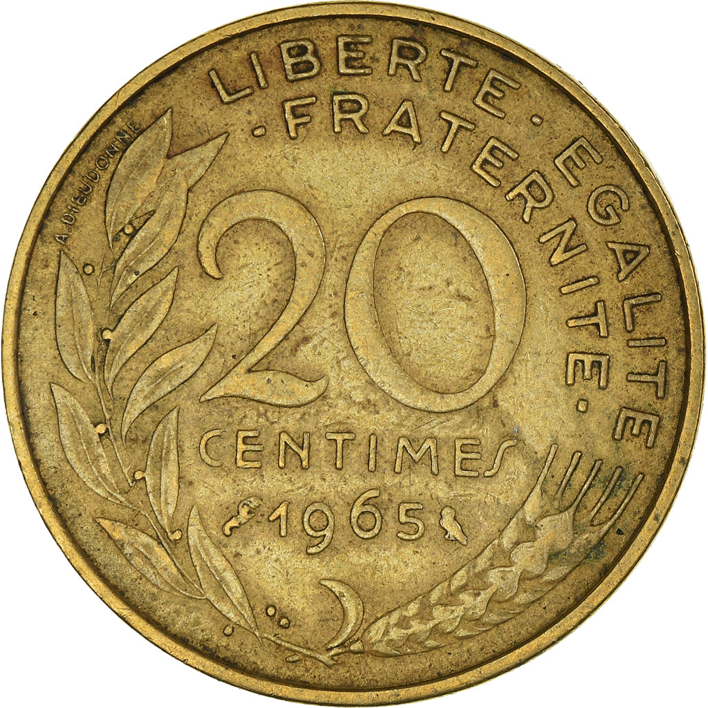 Münze, Frankreich, 20 Centimes, 1965
