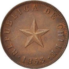 Chile, Centavo, 1853, AU(50-53), Copper, KM:127