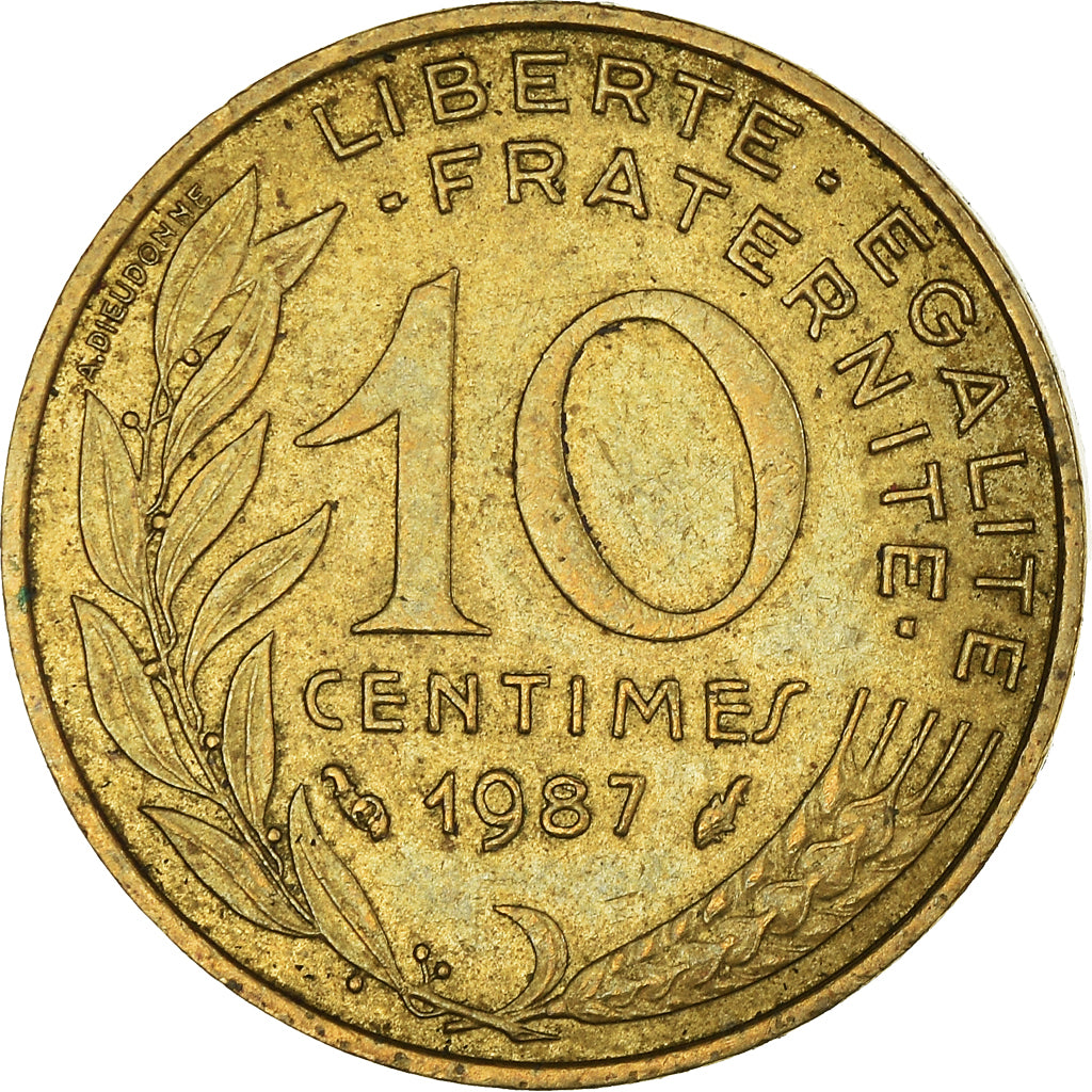 Coin, France, 10 Centimes, 1987