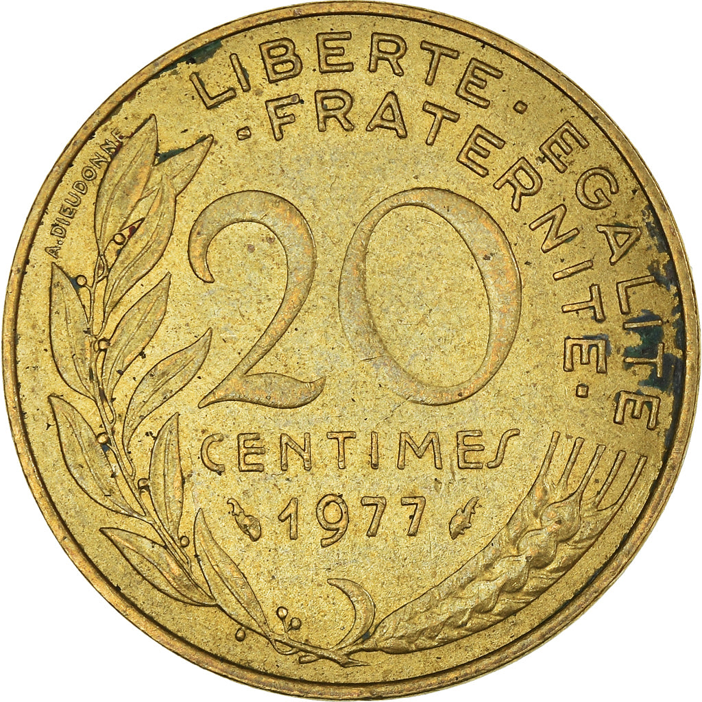 Monnaie, France, 20 Centimes, 1977