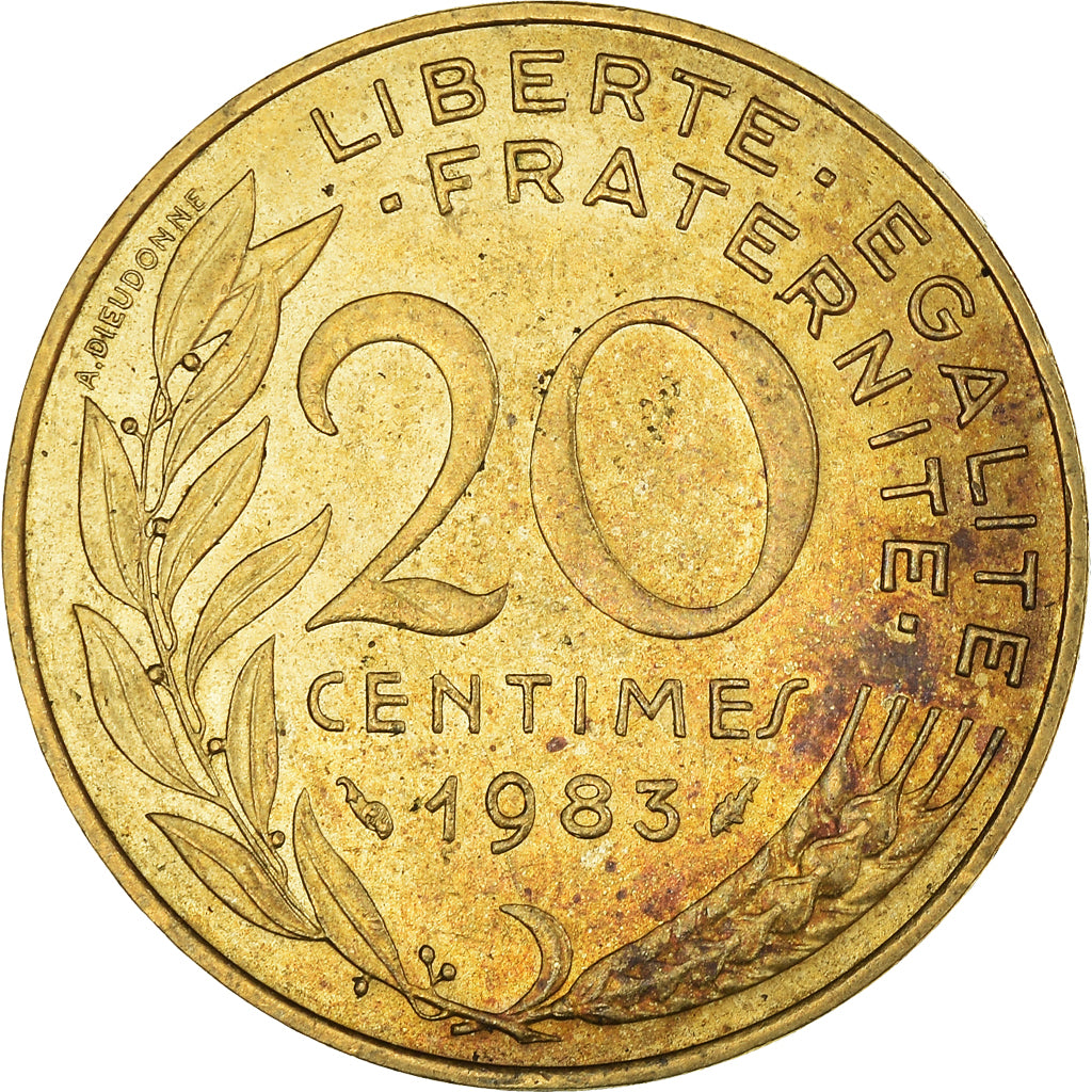 Coin, France, 20 Centimes, 1983