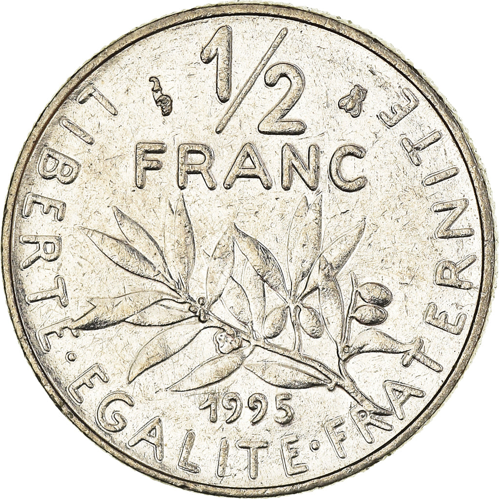 Moneta, Francia, 1/2 Franc, 1995