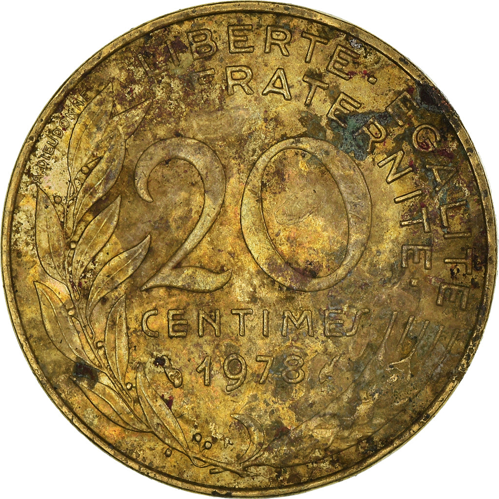 Moneta, Francia, 20 Centimes, 1978