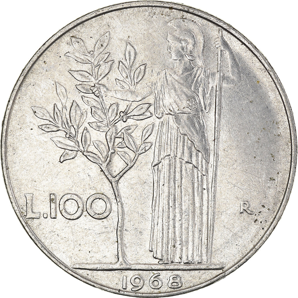 Moneda, Italia, 100 Lire, 1968