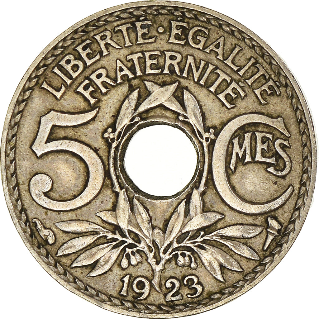 Munten, Frankrijk, 5 Centimes, 1923
