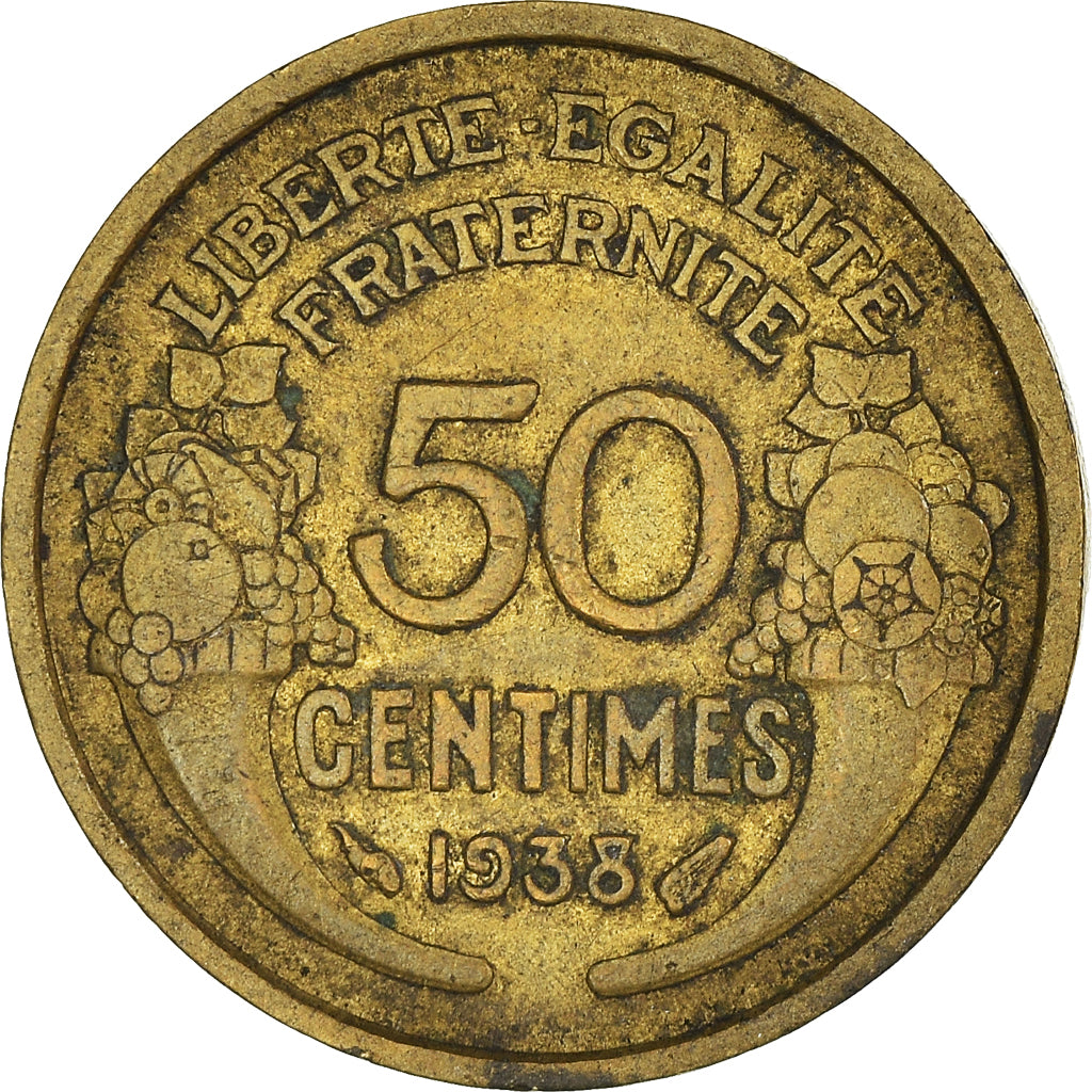 Moneta, Francja, 50 Centimes, 1938