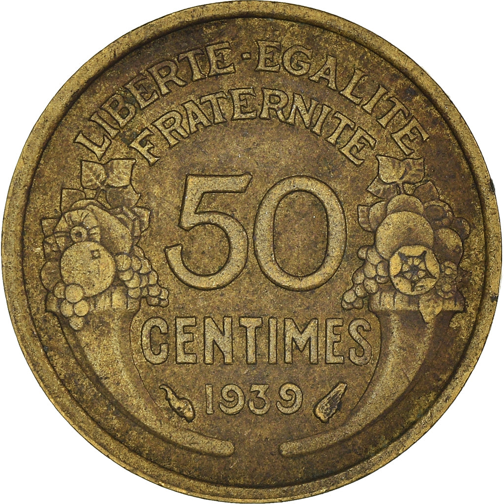 Moneta, Francja, 50 Centimes, 1939
