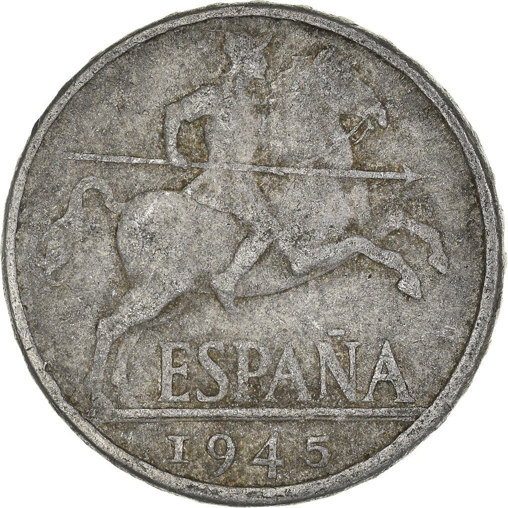 Munten, Spanje, 10 Centimos, 1945