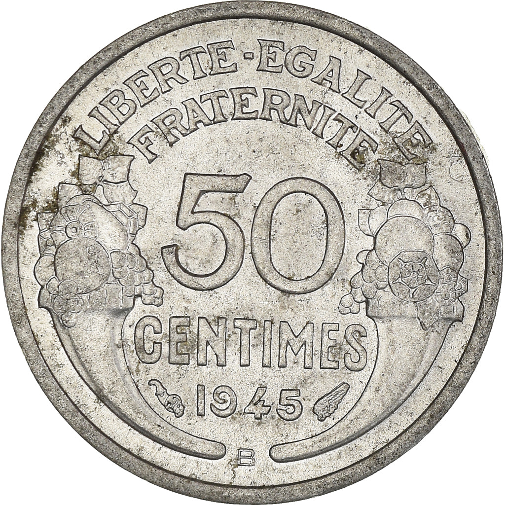 Moneta, Francja, 50 Centimes, 1945