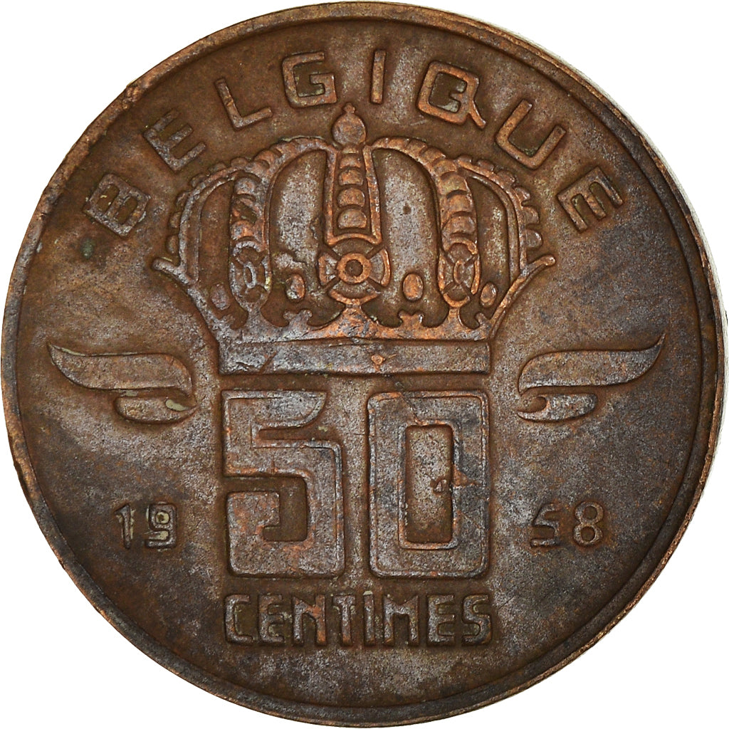 Moneta, Belgio, 50 Centimes, 1958