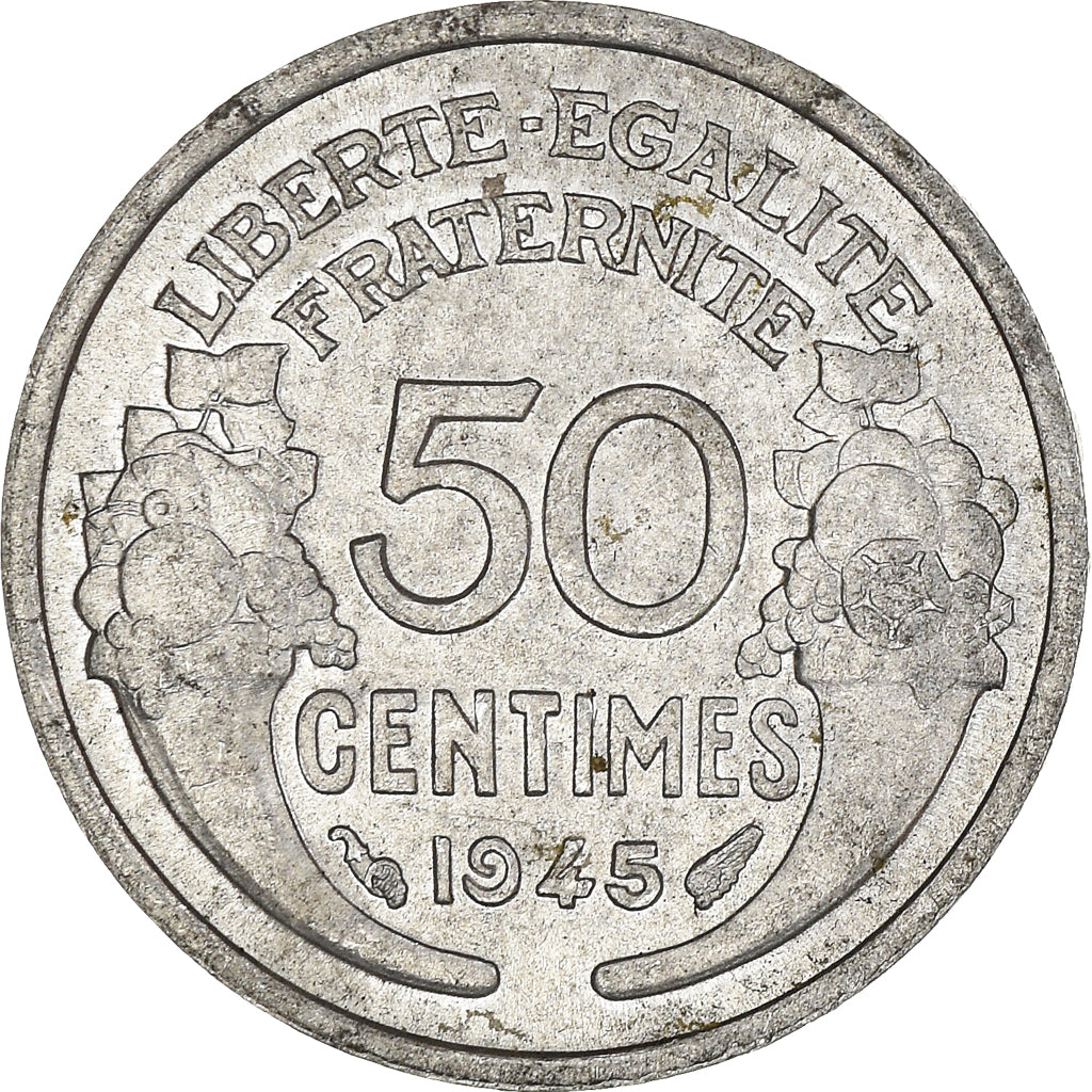 Munten, Frankrijk, 50 Centimes, 1945