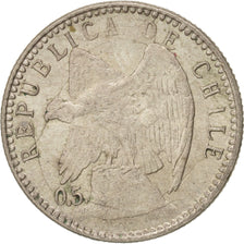 Moneta, Cile, 5 Centavos, 1906, SPL-, Argento, KM:155.2