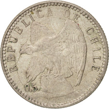 Moneda, Chile, 5 Centavos, 1906, EBC, Plata, KM:155.2