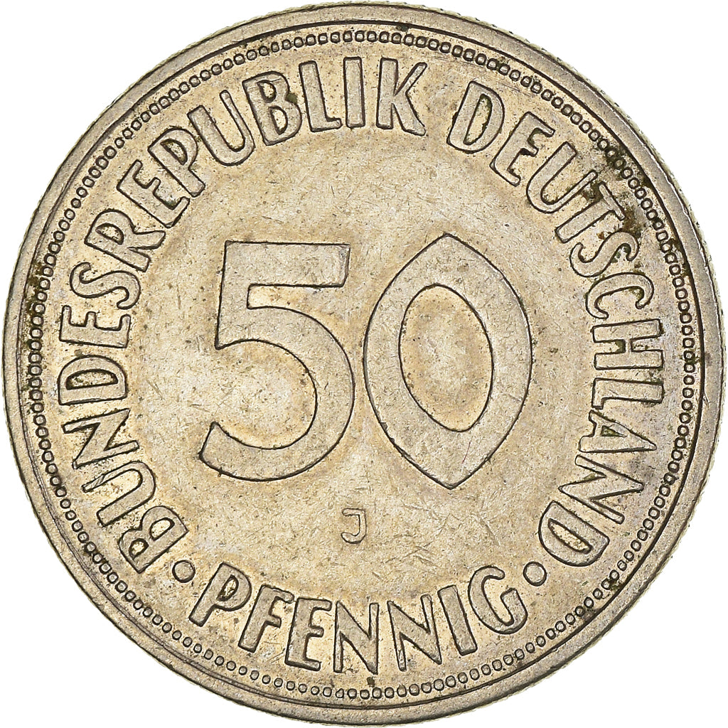 Moneda, ALEMANIA - REPÚBLICA FEDERAL, 50 Pfennig, 1950