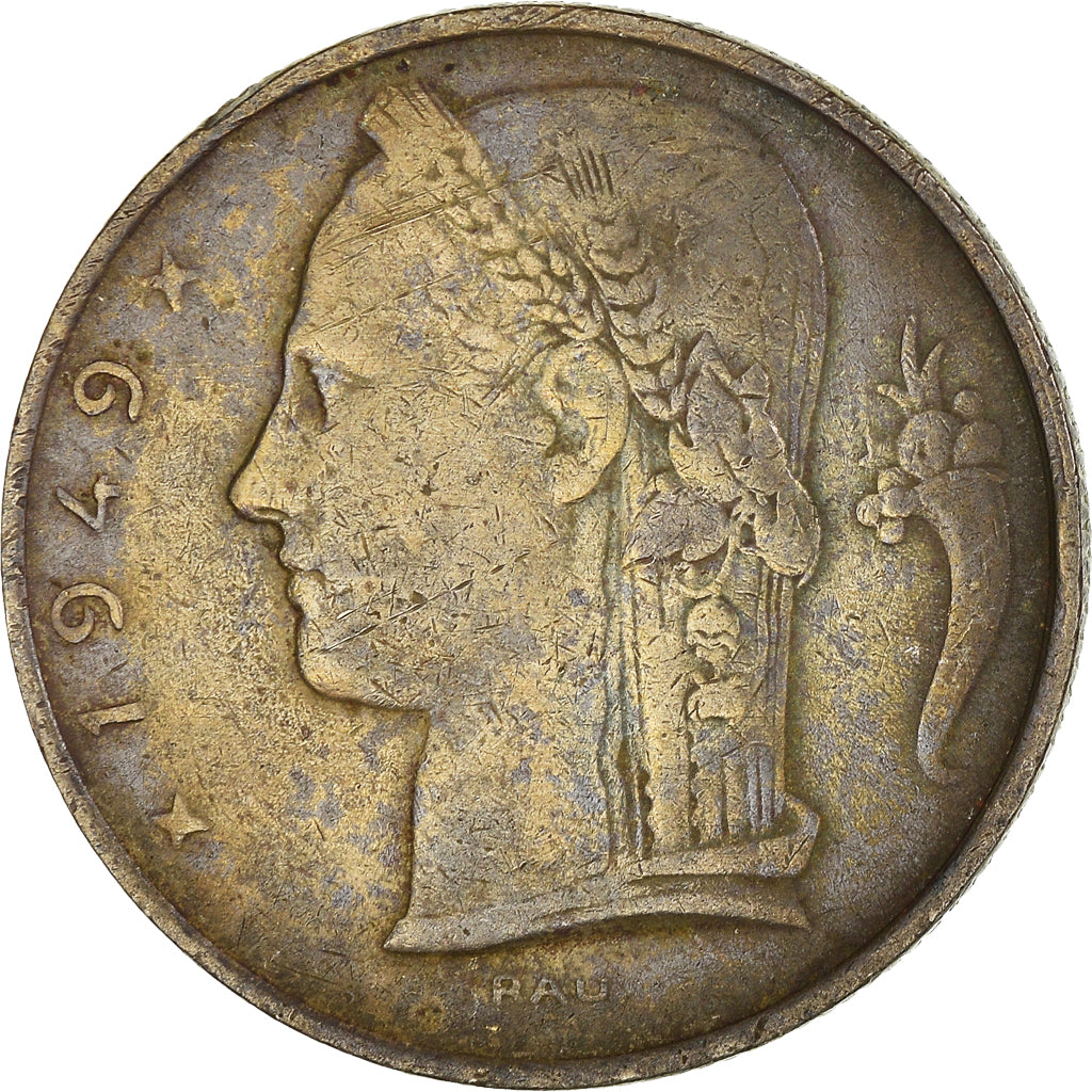 Moneta, Belgia, 5 Francs, 5 Frank, 1949