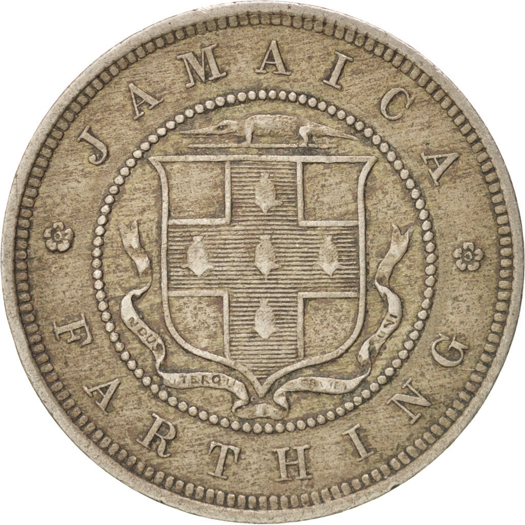 Jamaica, Victoria, Farthing, 1882, Heaton, EF(40-45), Copper-nickel, KM:15
