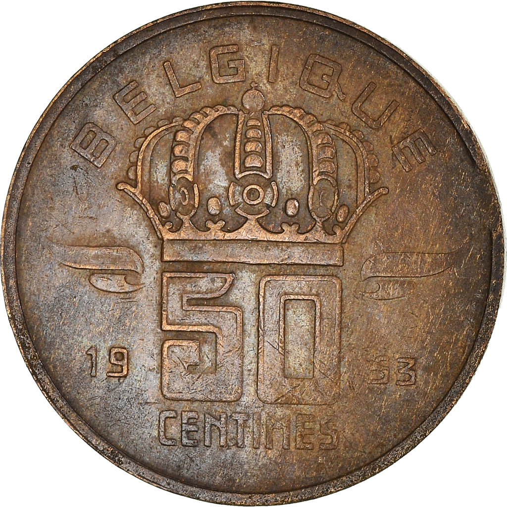 Moneta, Belgio, 50 Centimes, 1953