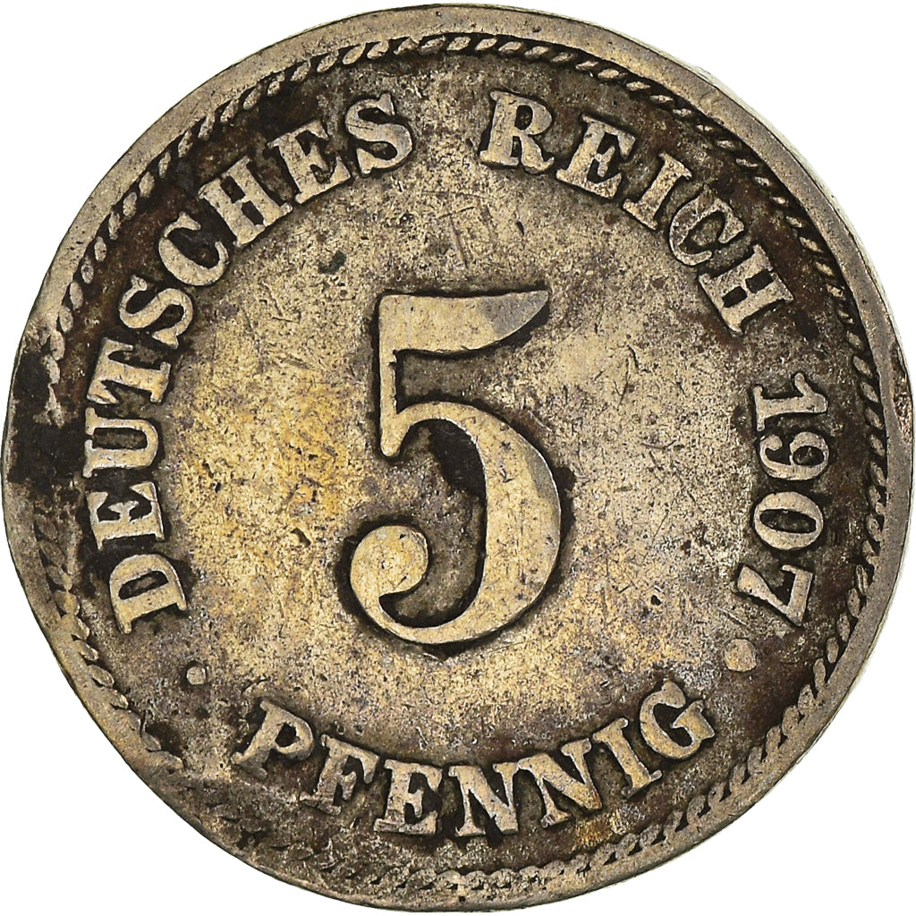 Münze, GERMANY - EMPIRE, 5 Pfennig, 1907