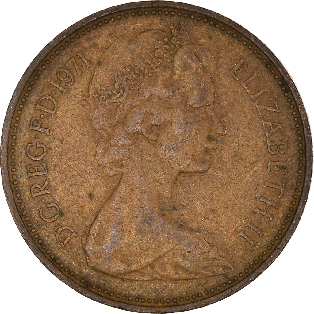 Moneda, Gran Bretaña, 2 New Pence, 1971