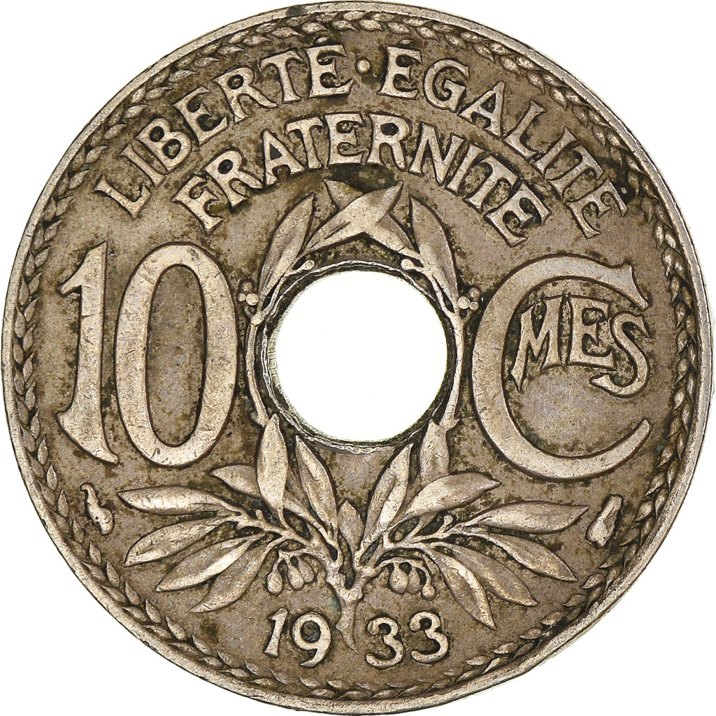 Monnaie, France, 10 Centimes, 1933