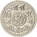 Népal, SHAH DYNASTY, Tribhuvana Bir Bikram, 1/4 Mohar, 1913, SUP, Silver, KM...