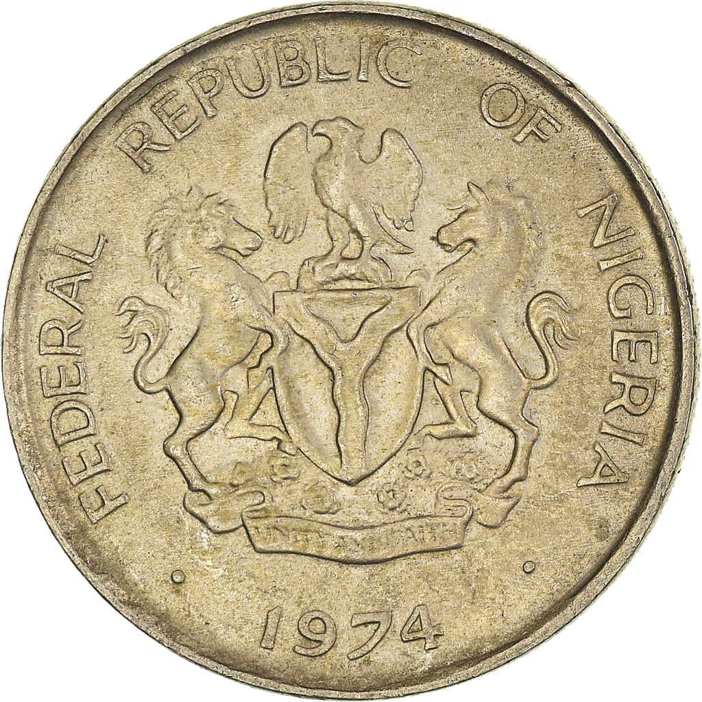 Monnaie, Nigéria, 5 Kobo, 1974