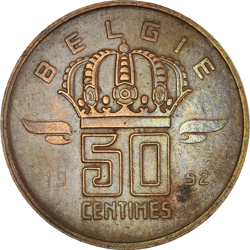 Moneta, Belgio, 50 Centimes, 1952